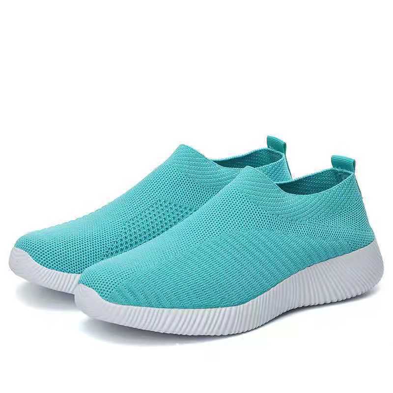 Men's Flying Knit Casual Sneakers | Lightweight Black Mesh Shoes